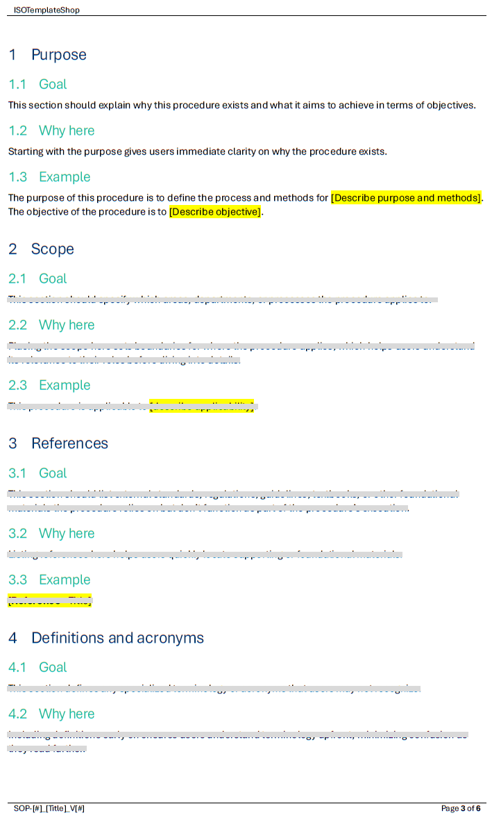 Procedure Templates